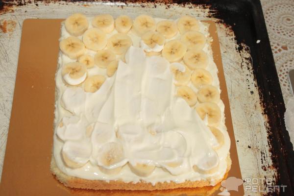 Торт Бисквитный с фруктами фото