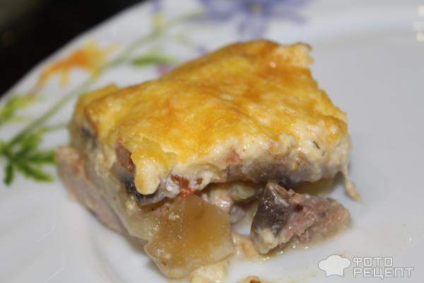 Запеканка с картофелем, мясом и грибами – кулинарный рецепт