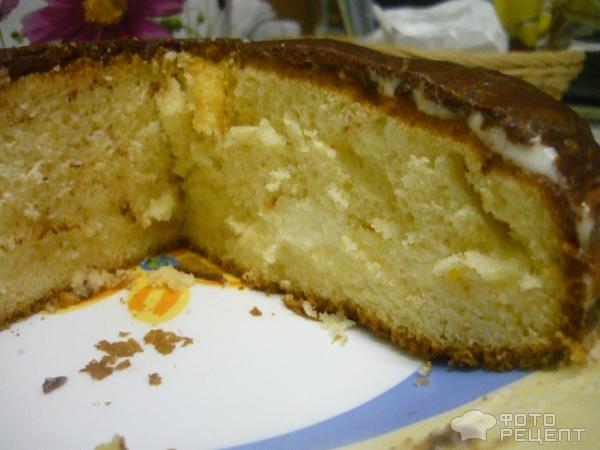 Торт бисквитный со сливками и фруктами фото