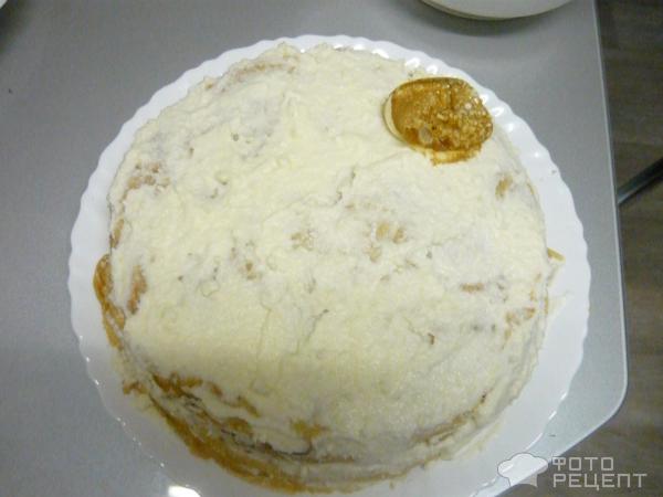 Блинный торт с творожным кремом фото