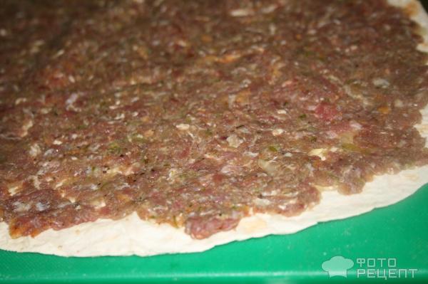 Рецепт: Пирог из лаваша - с мясом, в яично-сметанной заливке