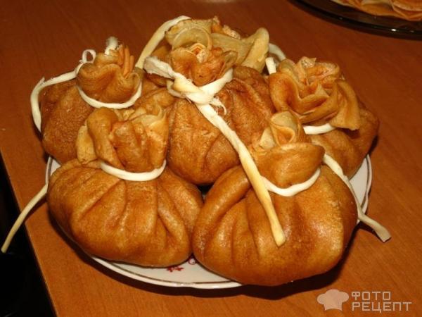 Блинные мешочки фото
