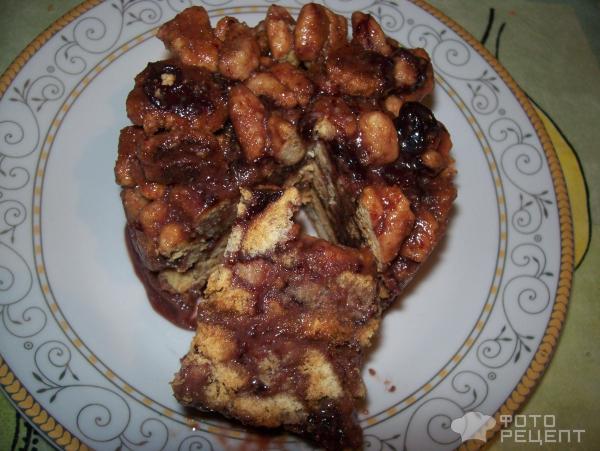 торт муравейник со сгущенкой и вишнями
