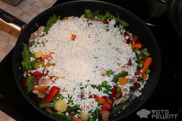 Курица с рисом и овощами фото