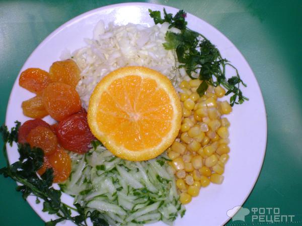 Салат рис кукуруза постный
