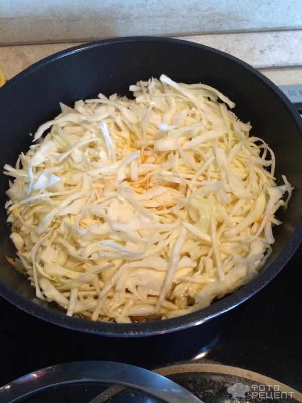 Тушеная капуста рецепт на сковороде с фото с томатной пастой с фото