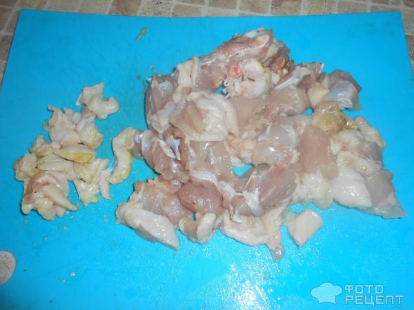 Тушеный картофель с курицей фото