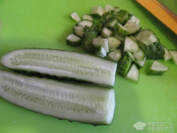 Экспериментальный салат с крабовыми палочками без кукурузы фото