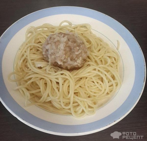 Спагетти с ежиками фото