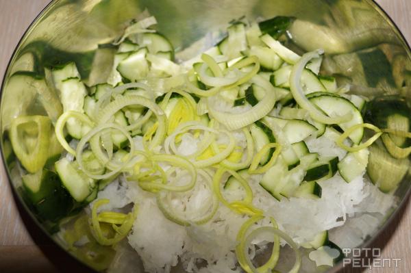 Салат из лука-порея с майонезом - рецепт салата