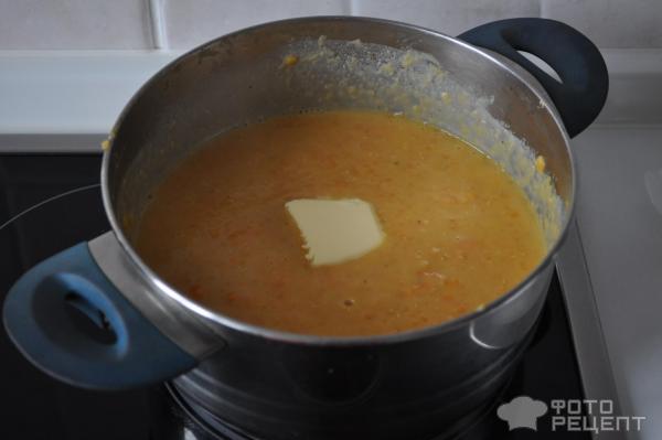 Суп-пюре из красной чечевицы фото