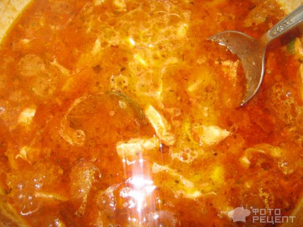 Куриное филе в сметанно-томатном соусе фото