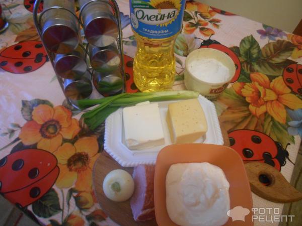 Спагетти под белым соусом фото