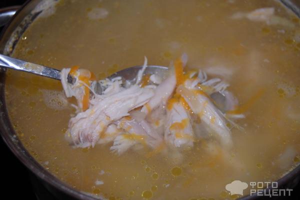 Рецепт: Куриный суп с яичными блинчиками - а-ля домашняя лапша