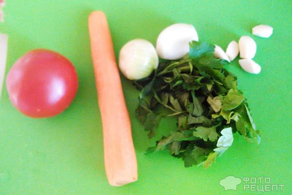 Закуска овощная с жаренными баклажанами фото