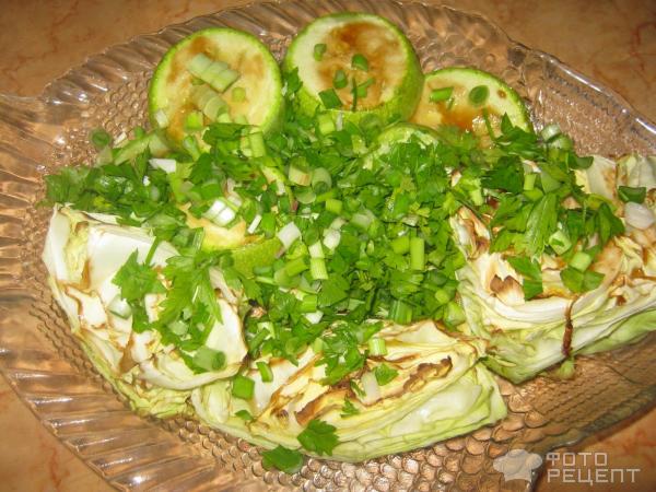 Кабачки и капуста запеченные под соусом терияки фото