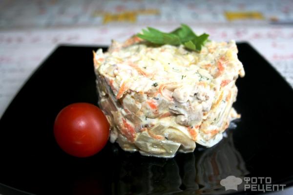 Салат с курицей, грибами и ананасом - пошаговый рецепт с фото на Готовим дома