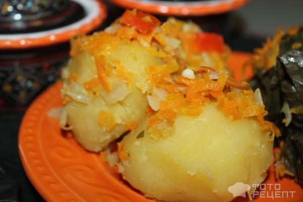 Картофель с мясом и овощами фото