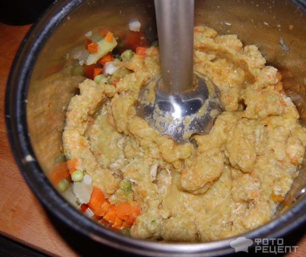 Овощной суп-пюре с курицей фото