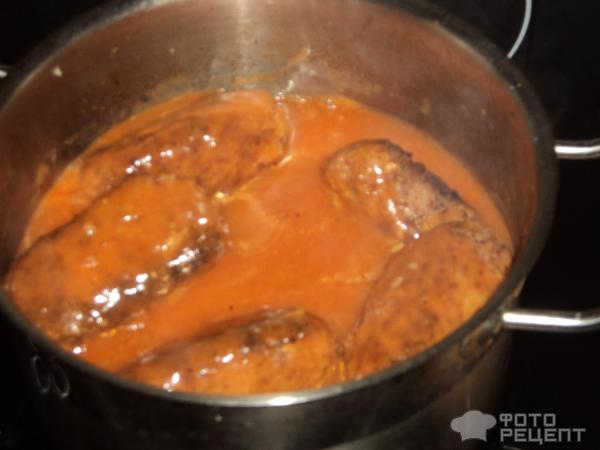 Тефтели из куриного фарша в томатном соусе на Хэллоуин фото