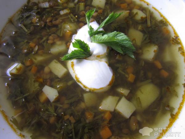 Суп из морковной ботвы фото