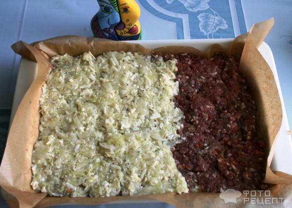 мясная запеканка с капустой и сыром