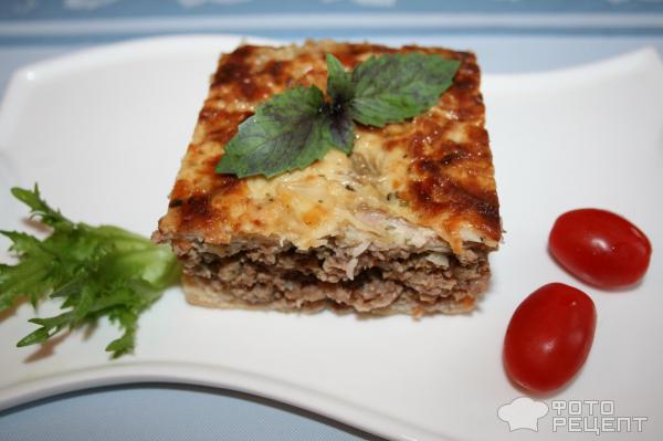 мясная запеканка с капустой и сыром