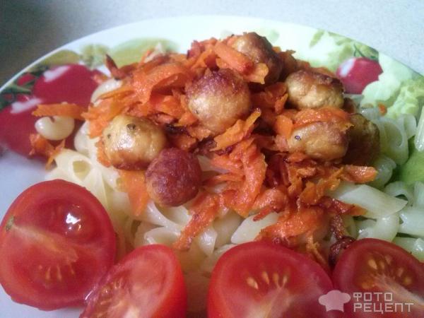 Макароны с фрикадельками