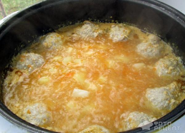 Сырный супчик с фрикадельками фото