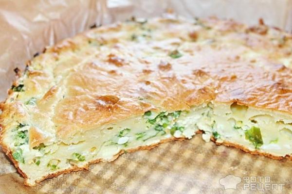 Заливной пирог с яйцом и зелёным луком — рецепт с фото пошагово