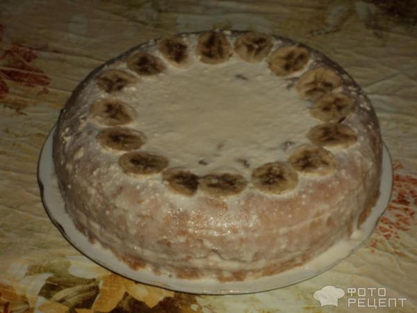 Бисквитный торт с банановым кремом в мультиварке от Вероники Тимаковой.