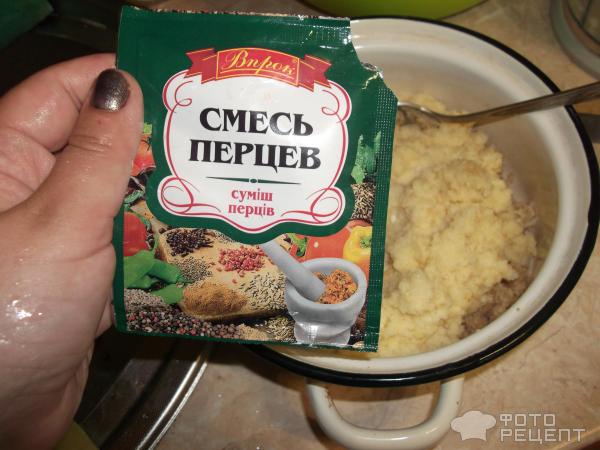 Драник с подливкой из грибов в сметане фото