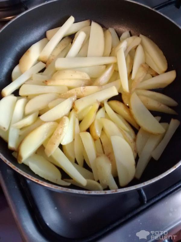 Картофель жареный с кабачками фото