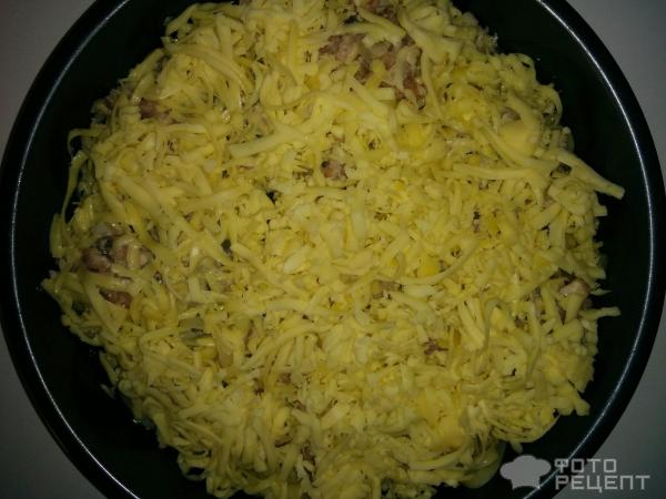 Гнезда из макарон с фаршем фото