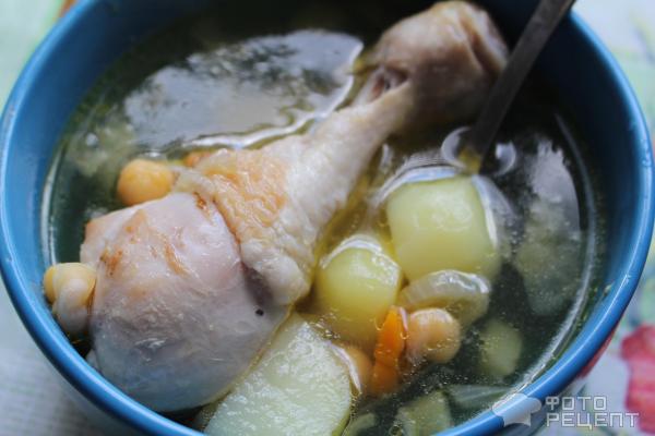 Куриный суп с нутом фото