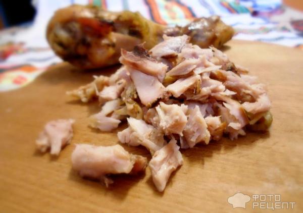 Теплый салат с мясом и стручковой фасолью фото