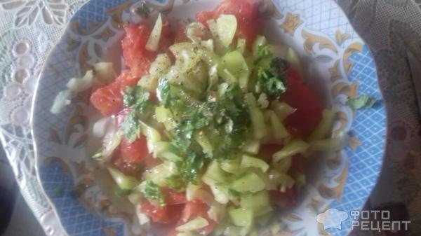 Салат из перца и помидора фото