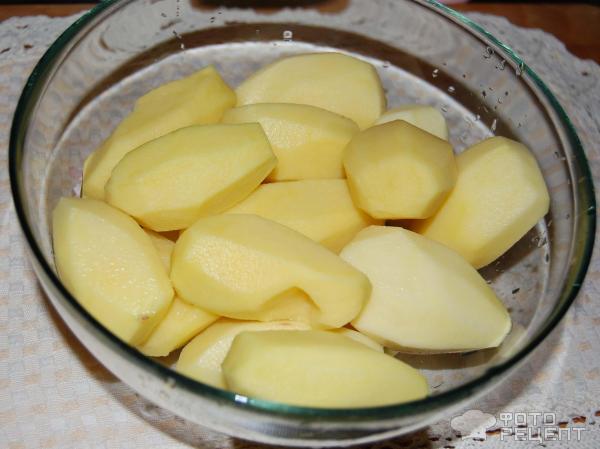 Картошка с консервированной сайрой фото