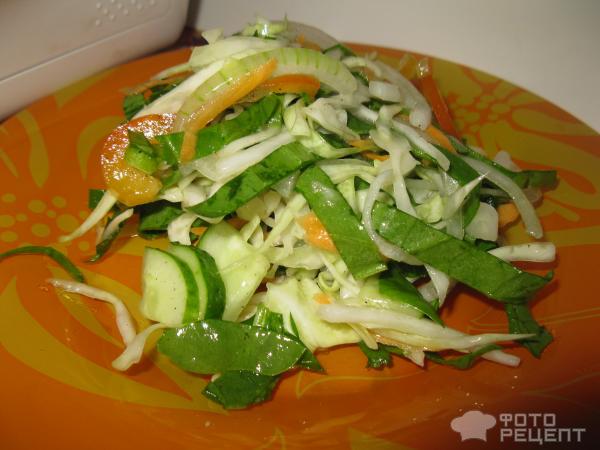 Салат с капустой и шпинатом фото