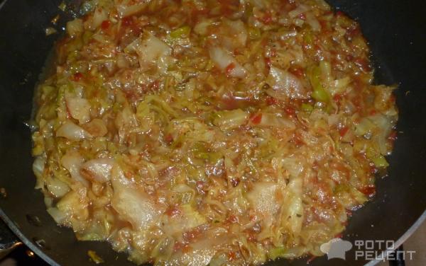 Капуста тушеная с овощами фото