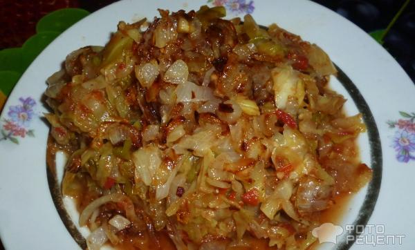 Капуста тушеная с овощами фото