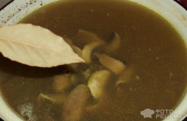 Суп грибной с шампиньонами фото