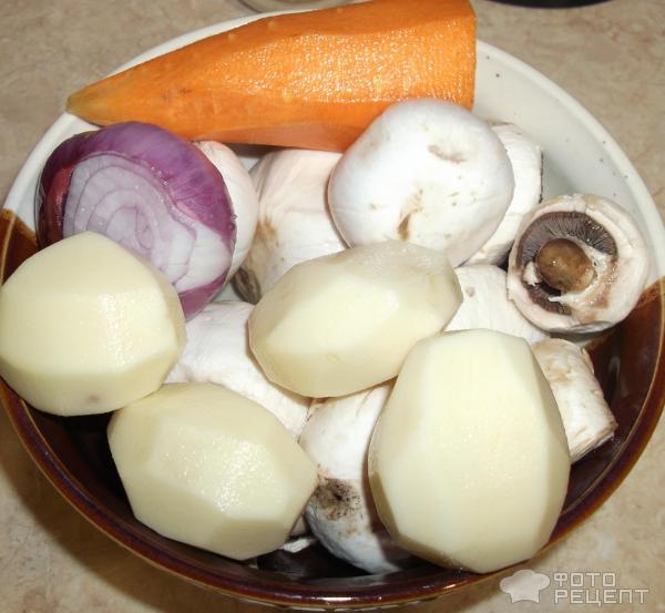 Суп грибной с шампиньонами фото