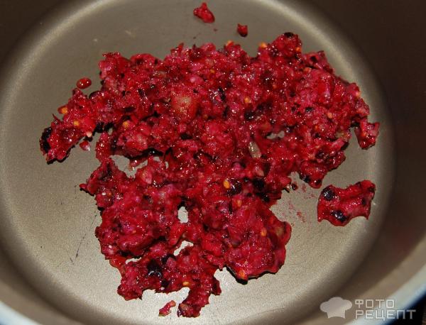 Пикантный соус к мясу из красной и черной смородины и крыжовника фото