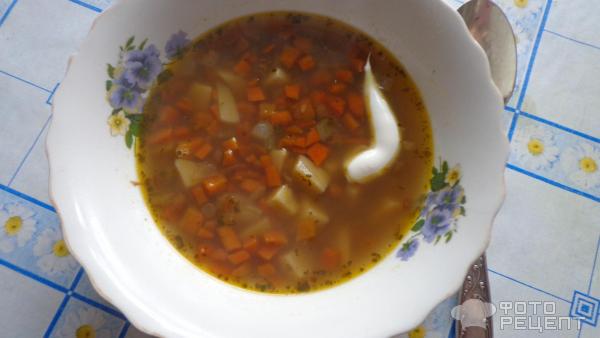 Постный суп с чечевицей фото