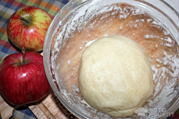 Творожный пирог с яблоками фото