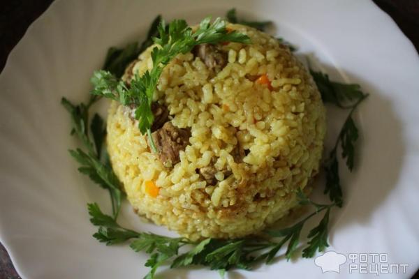 Рис с говядиной и восточными приправами фото