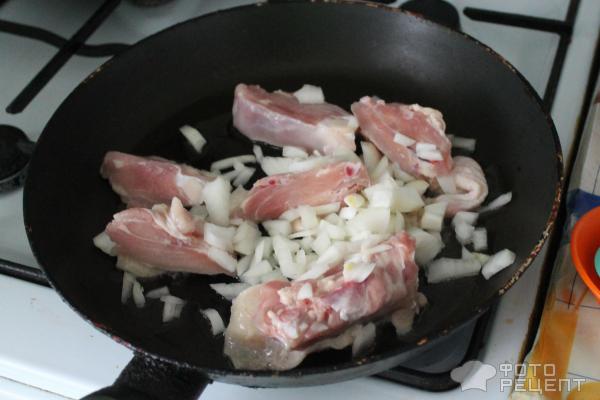 Тушеный картофель с курицей фото