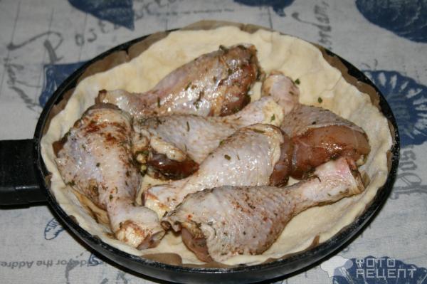куриные голени на съедобной тарелке