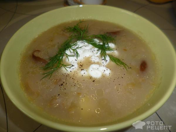Грибной суп с перловкой фото
